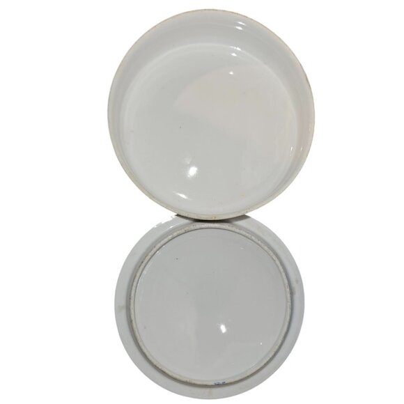 Vintage Jewelry Trinket Box Nippon Porcelain Footed Hand-Painted With Lid - Picture 4 of 7